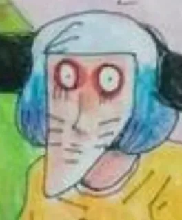 🌟 507a0abe 不気味, 変, 怖い, イラスト, ポートレート, アート telegram sticker