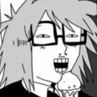 👁 51861bcf 漫画, メガネ, デザート, マフィン, グレースケール telegram sticker