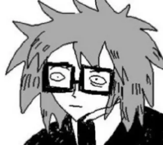 🌟 6aae06cb 漫画, スケッチ, キャラクター, 眼鏡, アート telegram sticker