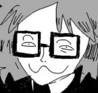 🌟 7a024457 漫画, 眼鏡, ポートレート, スケッチ, キャラクター, 顔 telegram sticker