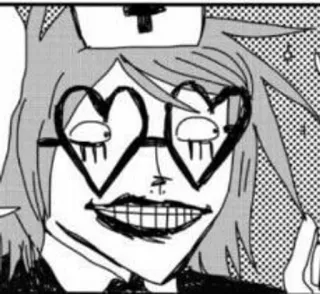 🌟 cc023554 アニメ, 看護師, ハートサングラス, 不気味, マンガ, イラスト telegram sticker