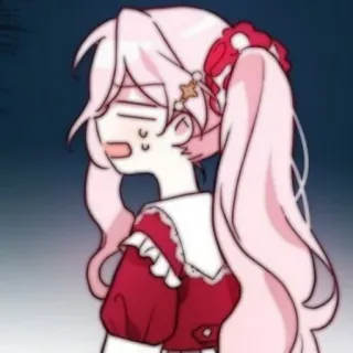 🍭 51ce559c Anime, Niedlich, Mädchen, Illustration, Pinke Haare, Pferdeschwänze telegram sticker