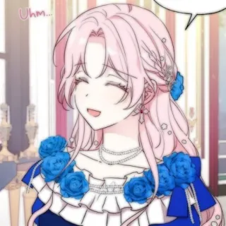 🍭 c79b3776 Uhm... Anime, Manga, Charakter, Frau, pinke Haare, Lächeln telegram sticker