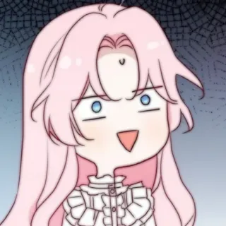 🍭 d44454e8 Cartoon, Anime, Mädchen, Ausdruck, Pinke Haare, Süß telegram sticker