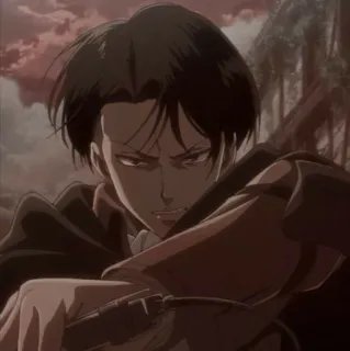 🪐 b876d5c0 Levi Ackerman Attack on Titan アニメ, 進撃の巨人, リヴァイ, アッカーマン, 漫画, キャラクター, 兵士, 武器 telegram sticker