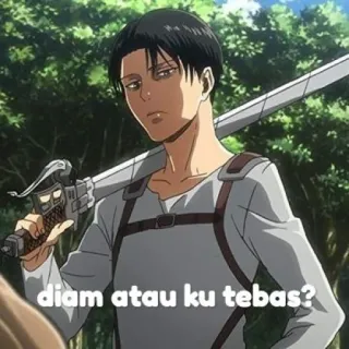 Levi Ackerman by @aotstickerpack whatsapp stickers