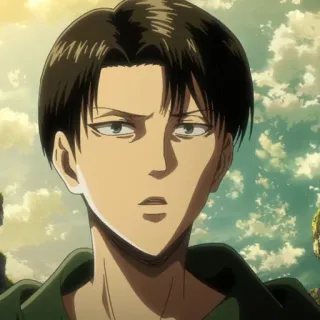 ☁️ 021e65f8 Levi Ackerman Attack on Titan アニメ, リヴァイ・アッカーマン, 進撃の巨人, マンガ, 兵士 telegram sticker