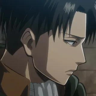 ☁️ 52d62464 Levi Ackerman Attack on Titan アニメ, キャラクター, 漫画, リヴァイ, 進撃の巨人, AOT telegram sticker