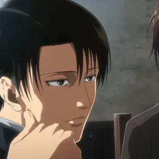 ☁️ 5e6879a7 Levi Ackerman Attack on Titan アニメ, キャラクター, リヴァイ・アッカーマン, 進撃の巨人, 漫画 telegram sticker