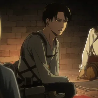 ☁️ 66a7566b Levi Ackerman Attack on Titan アニメ, 進撃の巨人, リヴァイ・アッカーマン, マンガ, 兵士, 血 telegram sticker