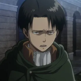 ☁️ 924c0947 Levi Ackerman Attack on Titan リヴァイ, アニメ, 進撃の巨人, aot, キャラクター telegram sticker
