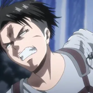 ☁️ a9d37096 Attack on Titan アニメ, 怒り, 軍事, 暴力, 進撃の巨人, AoT telegram sticker