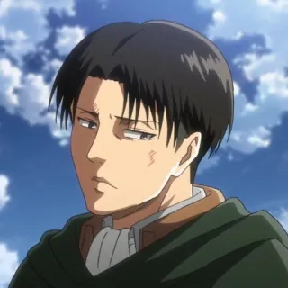 ☁️ df407003 Levi Ackerman Attack on Titan アニメ, リヴァイ・アッカーマン, 進撃の巨人, 漫画, キャラクター telegram sticker