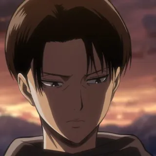 ☁️ e7202503 Levi Ackerman Attack on Titan アニメ, リヴァイ, 進撃の巨人, マンガ, キャラクター telegram sticker