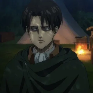 ☁️ f7773610 Levi Ackerman Attack on Titan アニメ, マンガ, 進撃の巨人, リヴァイ・アッカーマン, キャラクター, 兵士 telegram sticker