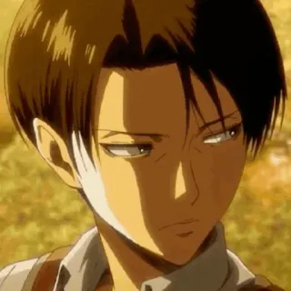 ☕ 072dbf5e Levi Ackerman Attack on Titan 动漫, 漫画, 利威尔·阿克曼, 进击的巨人, 角色, 粉丝艺术 telegram sticker