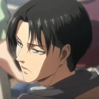 ☕ 6b85e9bc Levi Ackerman Attack on Titan 动漫, 角色, 同人, 漫画, 利威尔, 进击的巨人 telegram sticker