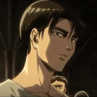 ☕ 7ef8bdde Levi Ackerman Attack on Titan 利威尔, 利威尔·阿克曼, 进击的巨人, 动漫, 漫画, 角色 telegram sticker
