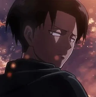 ☕ 8a13662c Levi Ackerman Attack on Titan 动漫, 利威尔, 进击的巨人, 角色, 漫画 telegram sticker