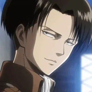 ☕ 9051f6f7 Levi Ackerman Attack on Titan 动漫, 漫画, 利威尔, 利威尔兵长, 阿克曼, 进击的巨人 telegram sticker
