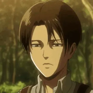 ☕ 962efd84 Levi Ackerman Attack on Titan 动漫, 漫画, 进击的巨人, 利威尔, 阿克曼, 利威尔兵长, 动漫人物 telegram sticker