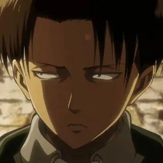 ☕ b3aafb17 Levi Ackerman Attack on Titan 动漫, 角色, 利威尔, 进击的巨人, 严肃, 漫画, 粉丝作品 telegram sticker