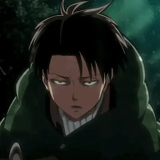 ☕ b9347abc Levi Ackerman Attack on Titan 动漫, 漫画, 利威尔, 阿克曼, 进击的巨人, 角色 telegram sticker