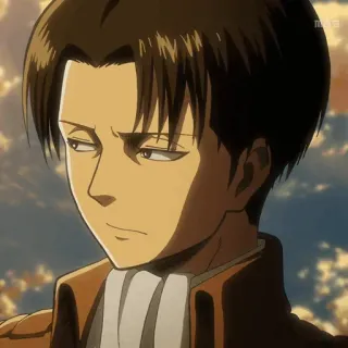 ☕ c0e79d32 Levi Ackerman Attack on Titan 动漫, 角色, 严肃, 士兵, 酷 telegram sticker