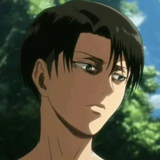 ☕ c9f2d0dd Levi Ackerman Attack on Titan 动漫, 角色, 男性, 严肃, 动画, 漫画 telegram sticker