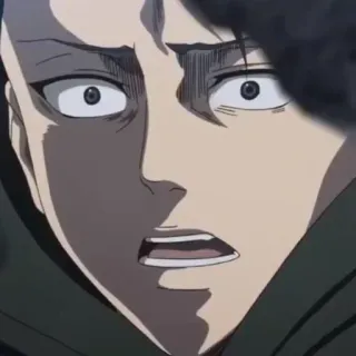 ☕ f3dc31f0 Levi Ackerman Attack on Titan 动漫, 进击的巨人, 利威尔, 利威尔·阿克曼, 反应, 震惊, 担心 telegram sticker