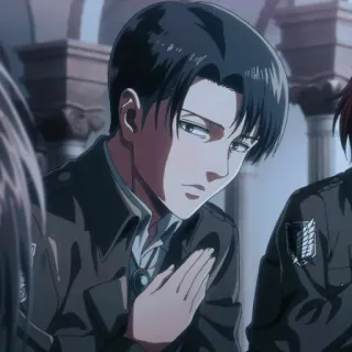 📎 20296912 Levi Ackerman Attack on Titan อนิเมะ, Levi Ackerman, ผ่าพิภพไททัน, มังงะ, ตัวละคร, ทหาร telegram sticker