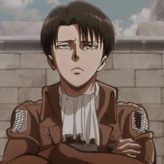 📎 810396e2 Levi Ackerman Attack on Titan อนิเมะ, ผ่าพิภพไททัน, รีไวล์, แอคเคอร์แมน, มังงะ, ทหาร telegram sticker