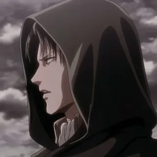 ☕️ d9896d3b Levi Ackerman Attack on Titan Anime, Karakter, Levi Ackerman, Attack on Titan, Hoodie, Serius, Tentara whatsapp sticker