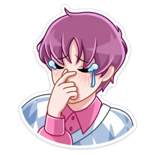 😭 5eaa4ed2 만화, 애니메이션, 우는, 슬픈, 감정적인, 캐릭터 telegram sticker