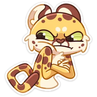 😝 9a6392e9 การ์ตูน, สัตว์, น่ารัก, เสือดาว, แมว, ตลก, สติกเกอร์ whatsapp sticker