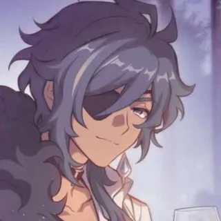 🌟 9664267f Kaeya Genshin Impact Anime, Genshin Impact, Kaeya, Bịt mắt, Nhân vật, Game whatsapp sticker