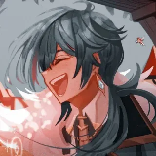 🌟 ee50065f Kaeya Genshin Impact Anime, Game, Genshin Impact, Kaeya, Cười, Nhân vật whatsapp sticker