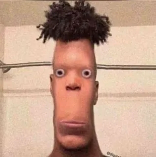 💬 07486822 meme, funny, weird, portrait, altered face telegram sticker