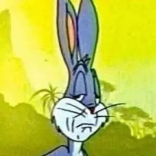 💬 2fb56c6e Bugs Bunny Looney Tunes Bugs Bunny, cartoon, expression, funny, meme telegram sticker