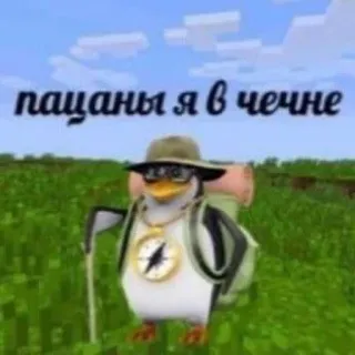 💬 9b884496 пацаны я в чечне penguin, adventure, travel, hiking, cartoon, funny telegram sticker