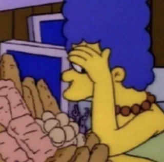 💬 df07a0a3 Marge Simpson The Simpsons Marge Simpson, cartoon, funny, simpsons, character, yellow, blue hair telegram sticker