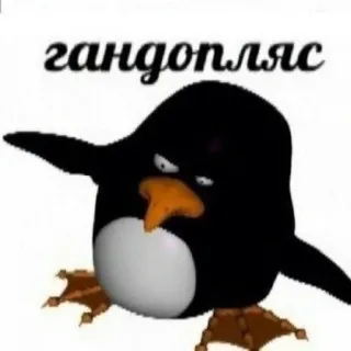 😭 b632ce5a гандопляс pinguino, offensivo, russo, umorismo, slang telegram sticker