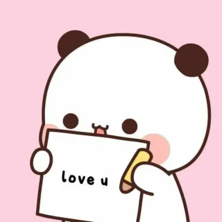 💙 865f9933 love u パンダ, 愛, 可愛い, かわいい, メッセージ, 挨拶, クマ telegram sticker