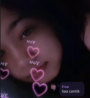 😠 b1875462 liaa cantik 女性, ハート, 美人, ポートレート, インドネシア, 顔, 目 telegram sticker