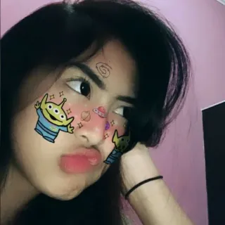 🦋 52fc93af 女人, 外星人, 太空, 星球, 女孩, 可爱, 有趣 telegram sticker