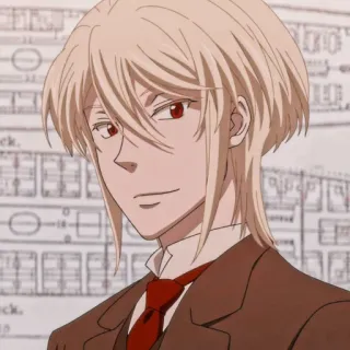 📚 96f18868 Professor James Moriarty Moriarty the Patriot moriarty, anime, personaje, profesor, rubio, ojos rojos telegram sticker