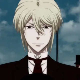 ☕️ f9d9e5a0 William James Moriarty Moriarty the Patriot Anime, Moriarty, William James Moriarty, Moriarty el Patriota, Personaje, Pelo rubio, Traje telegram sticker