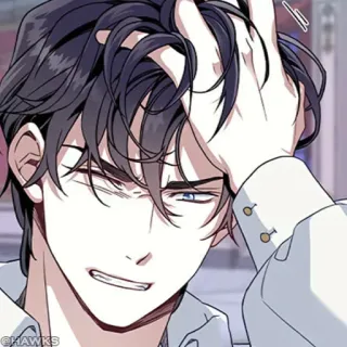 🌐 91d50c68 homme, animé, manga, expression, frustré, personnage whatsapp sticker