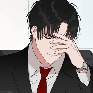 🌐 a796a196 homme, costume, homme d'affaires, fatigué, animé, personnage whatsapp sticker