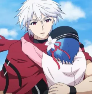 🎴 e6c53274 anime, hug, affection, characters telegram sticker